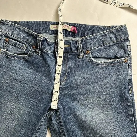 Women’s Aeropostale Hailey Skinny Flare Size 7/8 Short Blue Jeans - Picture 7 of 8